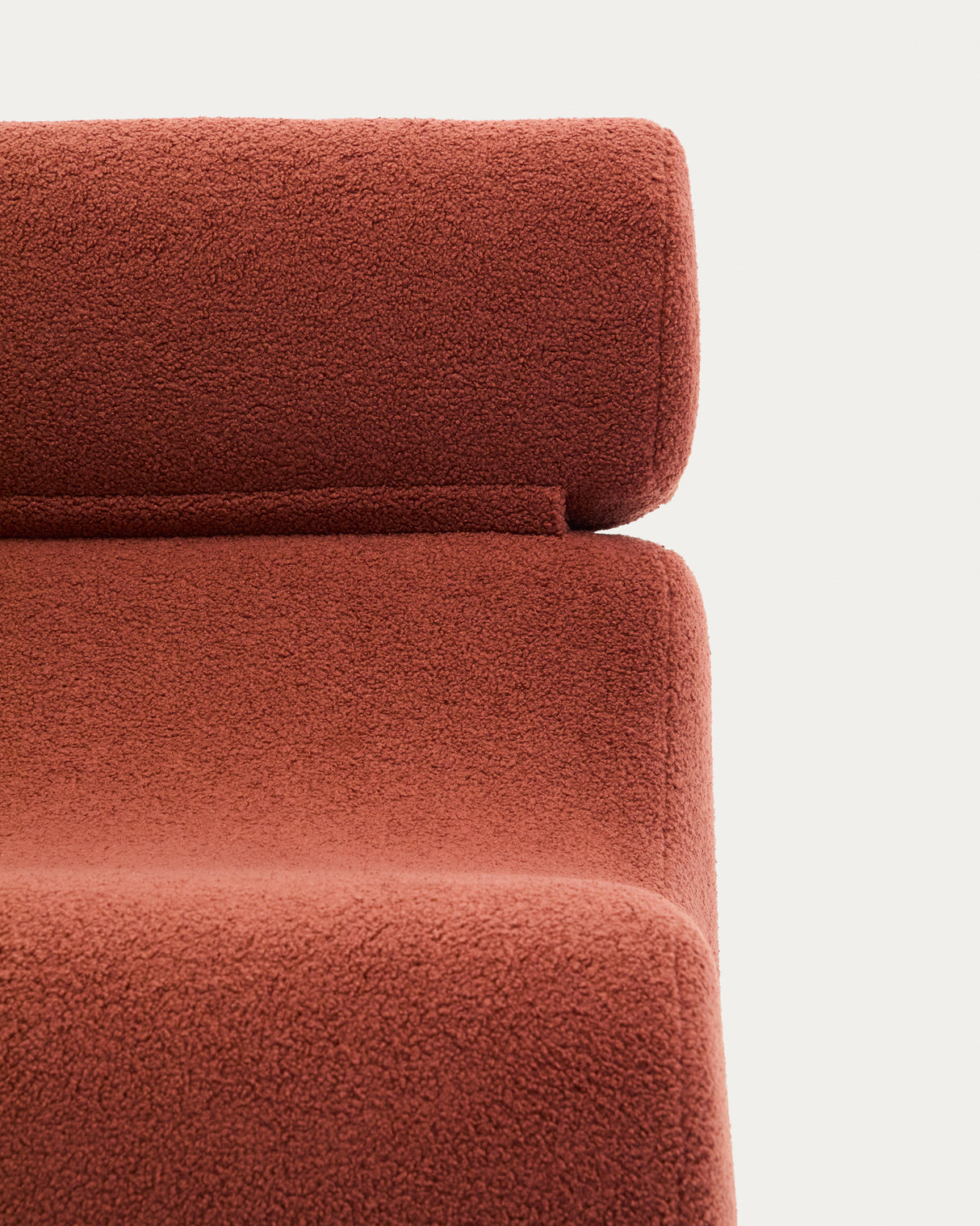 Sessel Club aus terrakottafarbenem Bouclé - ZEN ZONE Furniture