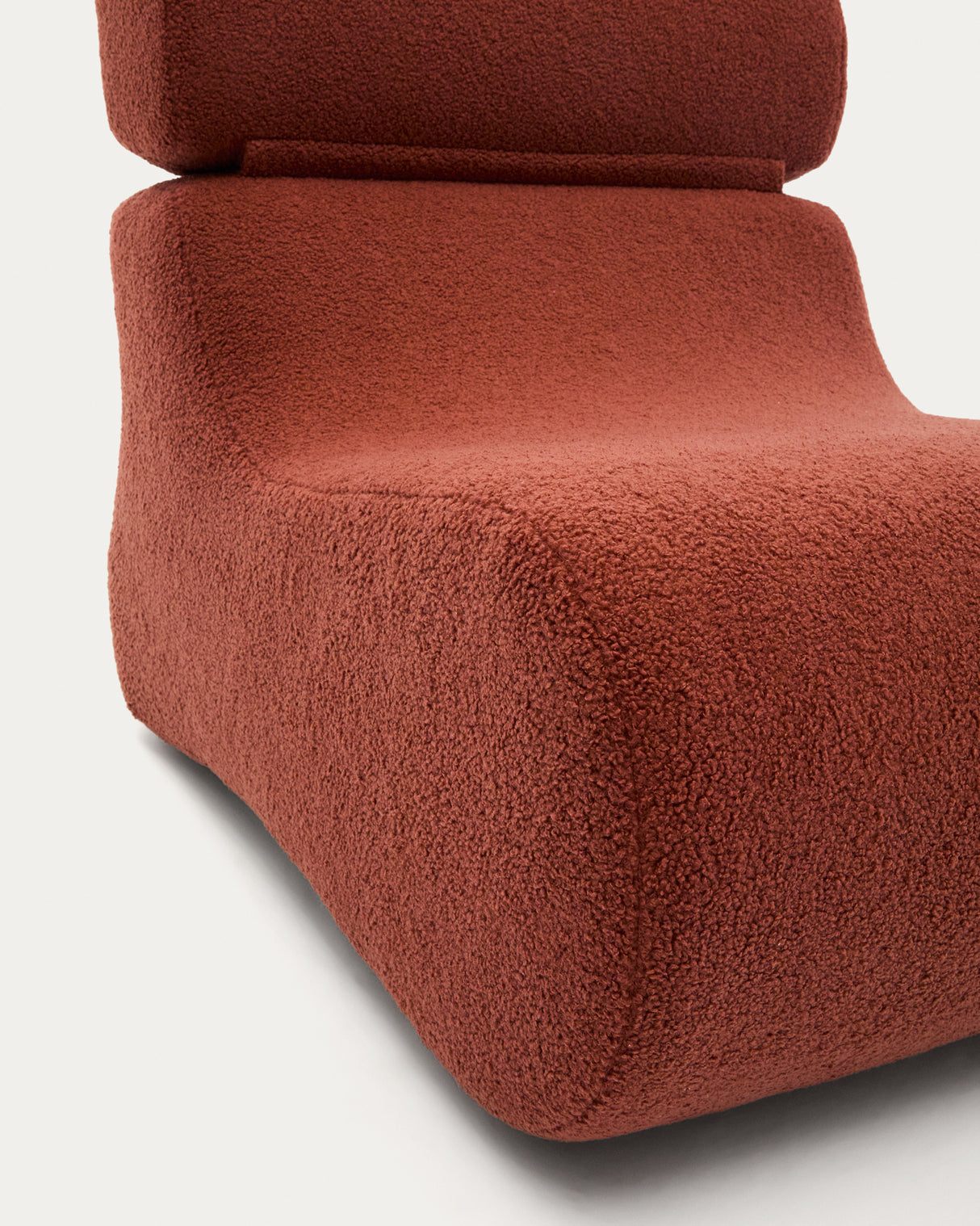 Sessel Club aus terrakottafarbenem Bouclé - ZEN ZONE Furniture