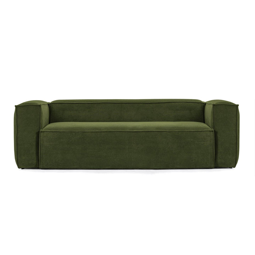 Blok 3-Sitzer-Sofa breiter Cord grün 240 cm - ZEN ZONE Furniture