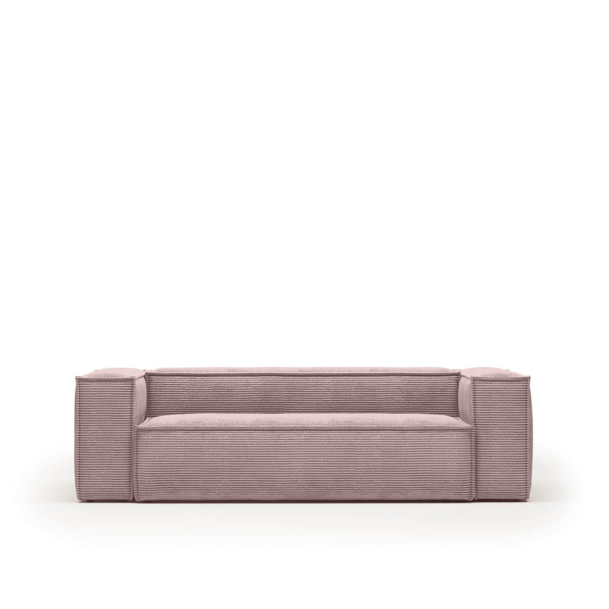 Blok 3-Sitzer-Sofa breiter Cord rosa 240 cm - ZEN ZONE Furniture