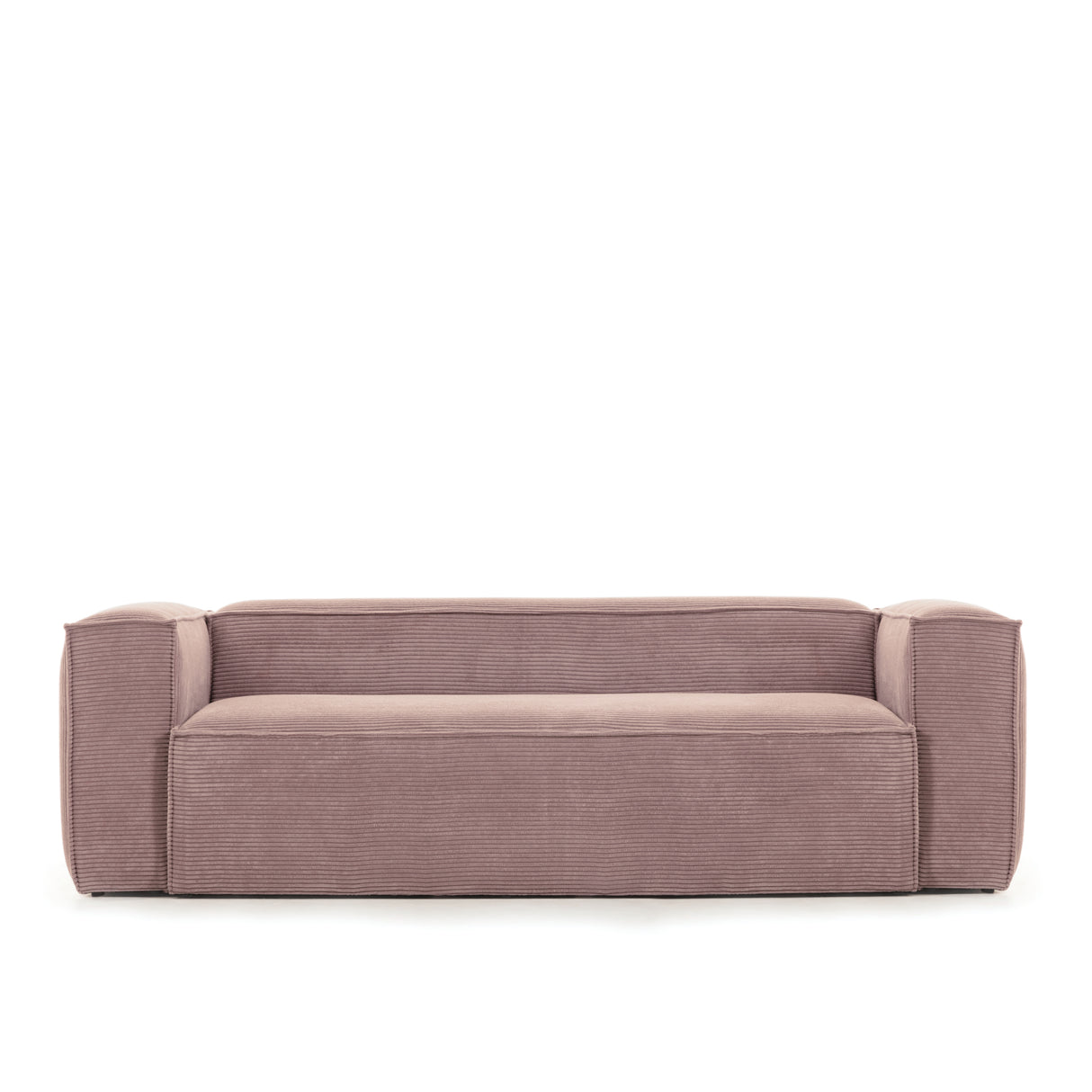 Blok 3-Sitzer-Sofa breiter Cord rosa 240 cm - ZEN ZONE Furniture