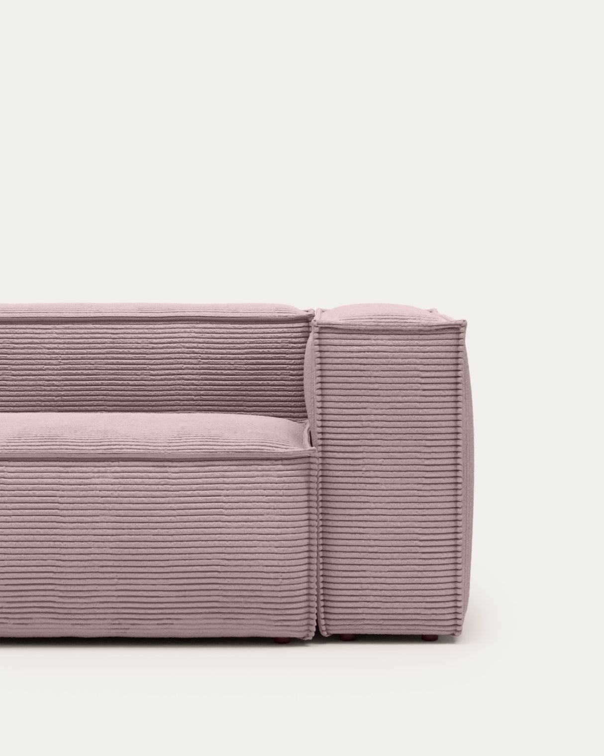 Blok 3-Sitzer-Sofa breiter Cord rosa 240 cm - ZEN ZONE Furniture