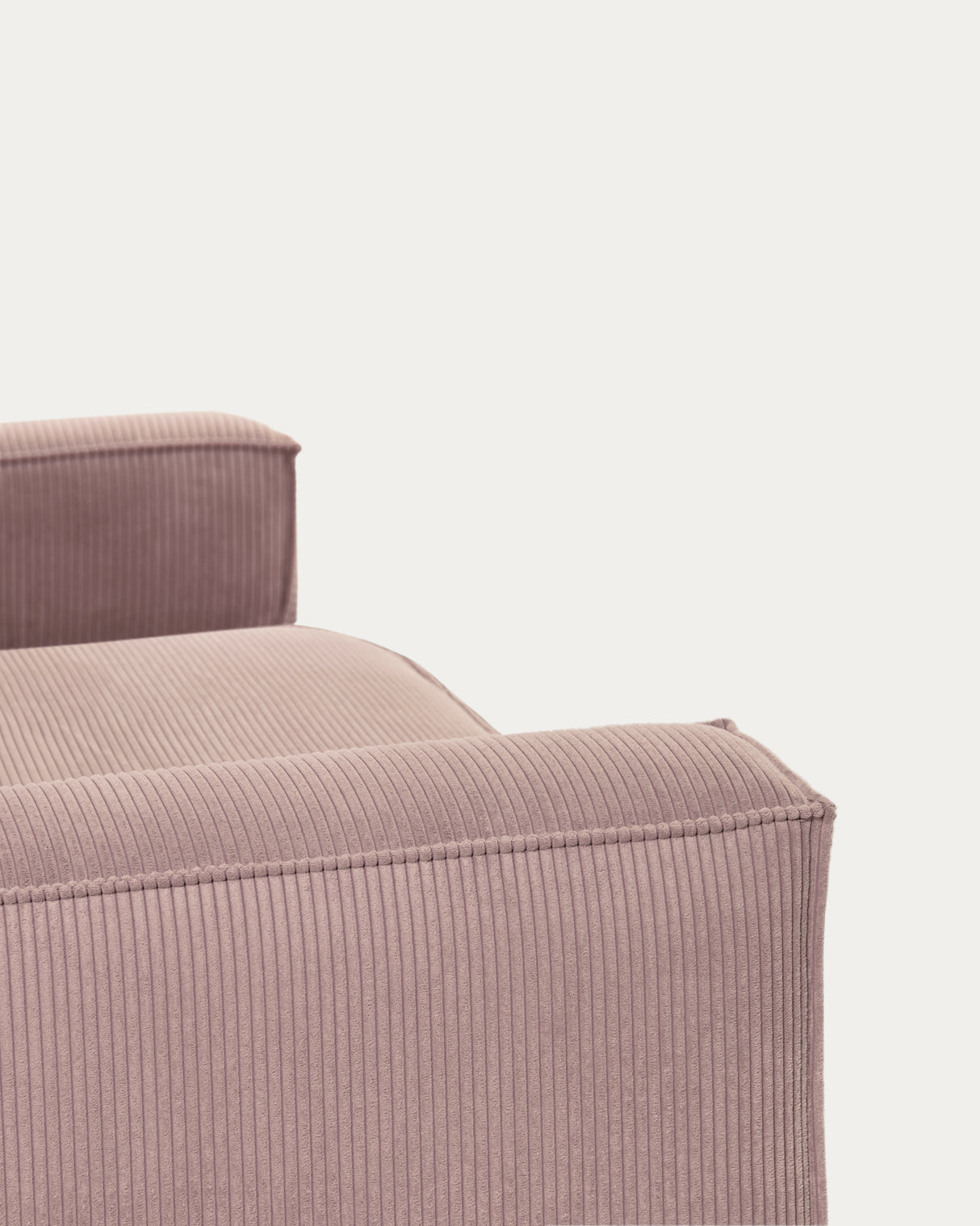 Blok 3-Sitzer-Sofa breiter Cord rosa 240 cm - ZEN ZONE Furniture