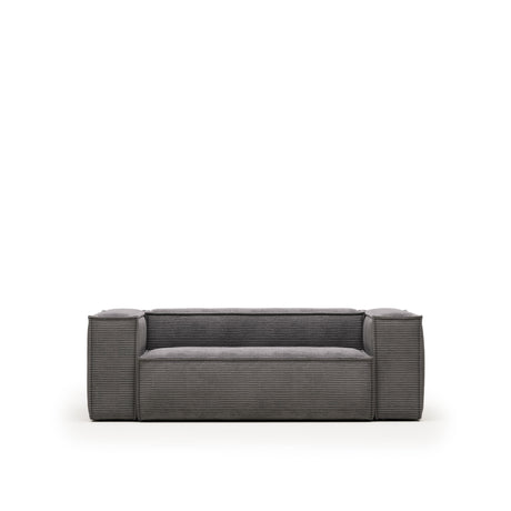 Blok 2-Sitzer-Sofa breiter Cord grau 210 cm - ZEN ZONE
