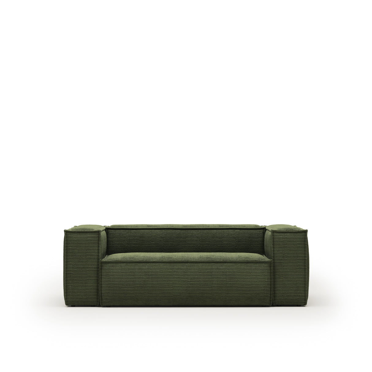 Blok 2-Sitzer-Sofa breiter Cord grün 210 cm - ZEN ZONE Furniture