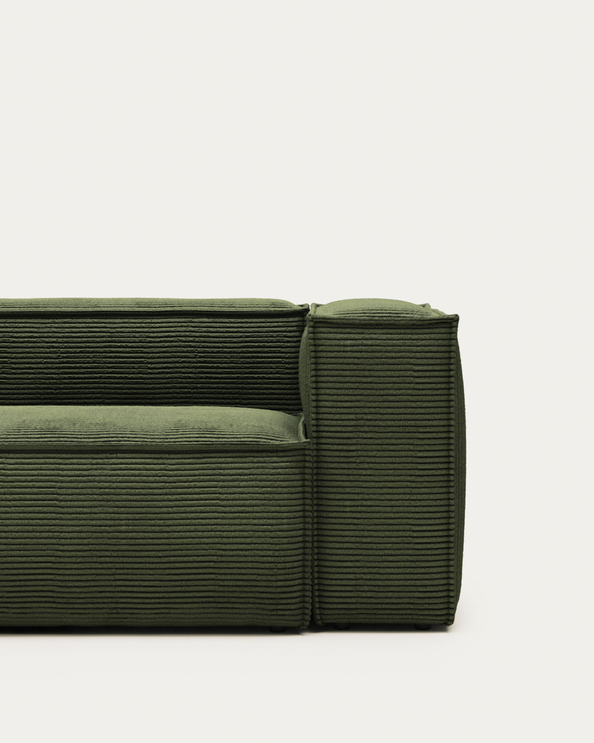 Blok 2-Sitzer-Sofa breiter Cord grün 210 cm - ZEN ZONE Furniture