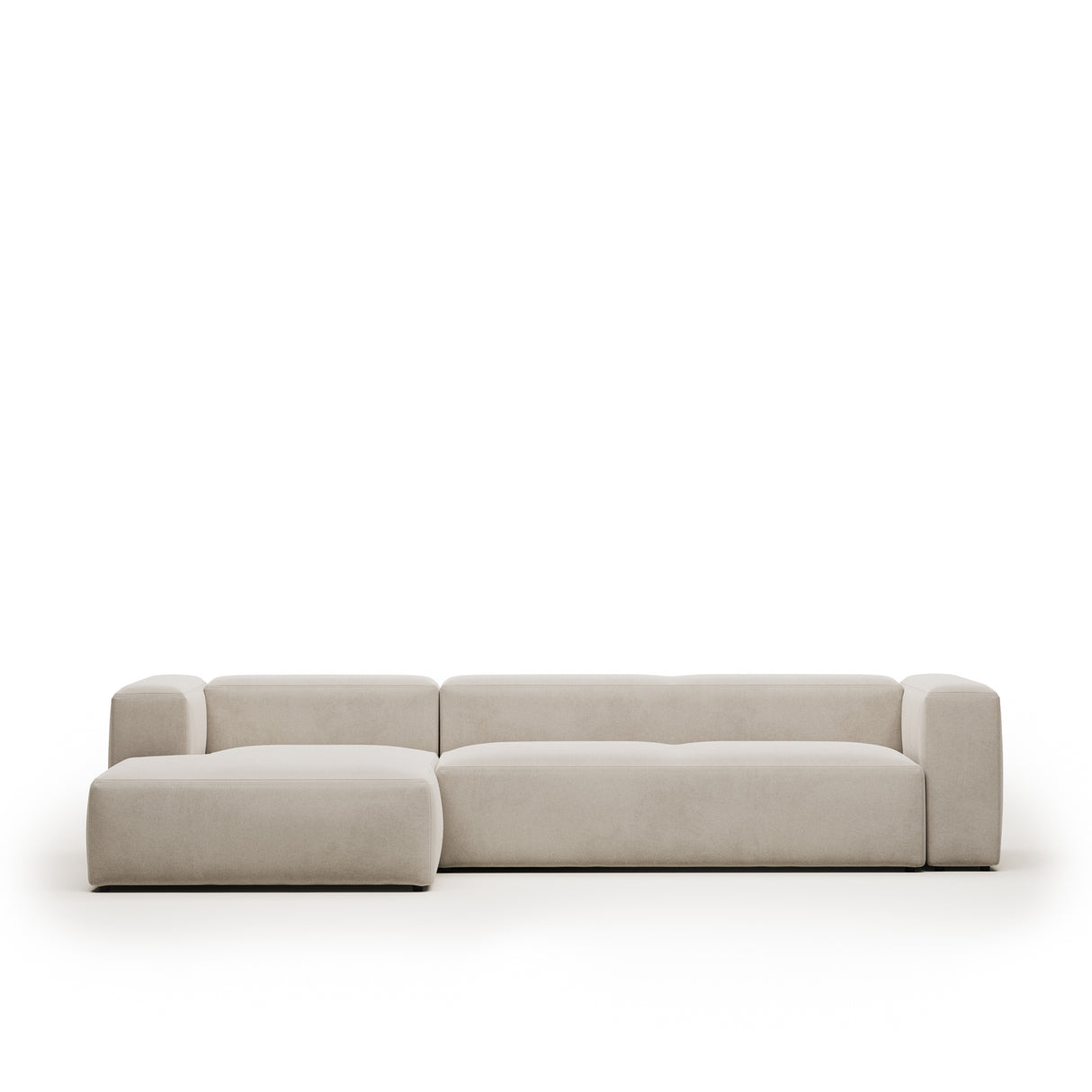 Blok 4-Sitzer Sofa mit Chaiselongue links beige 330 cm - ZEN ZONE Furniture