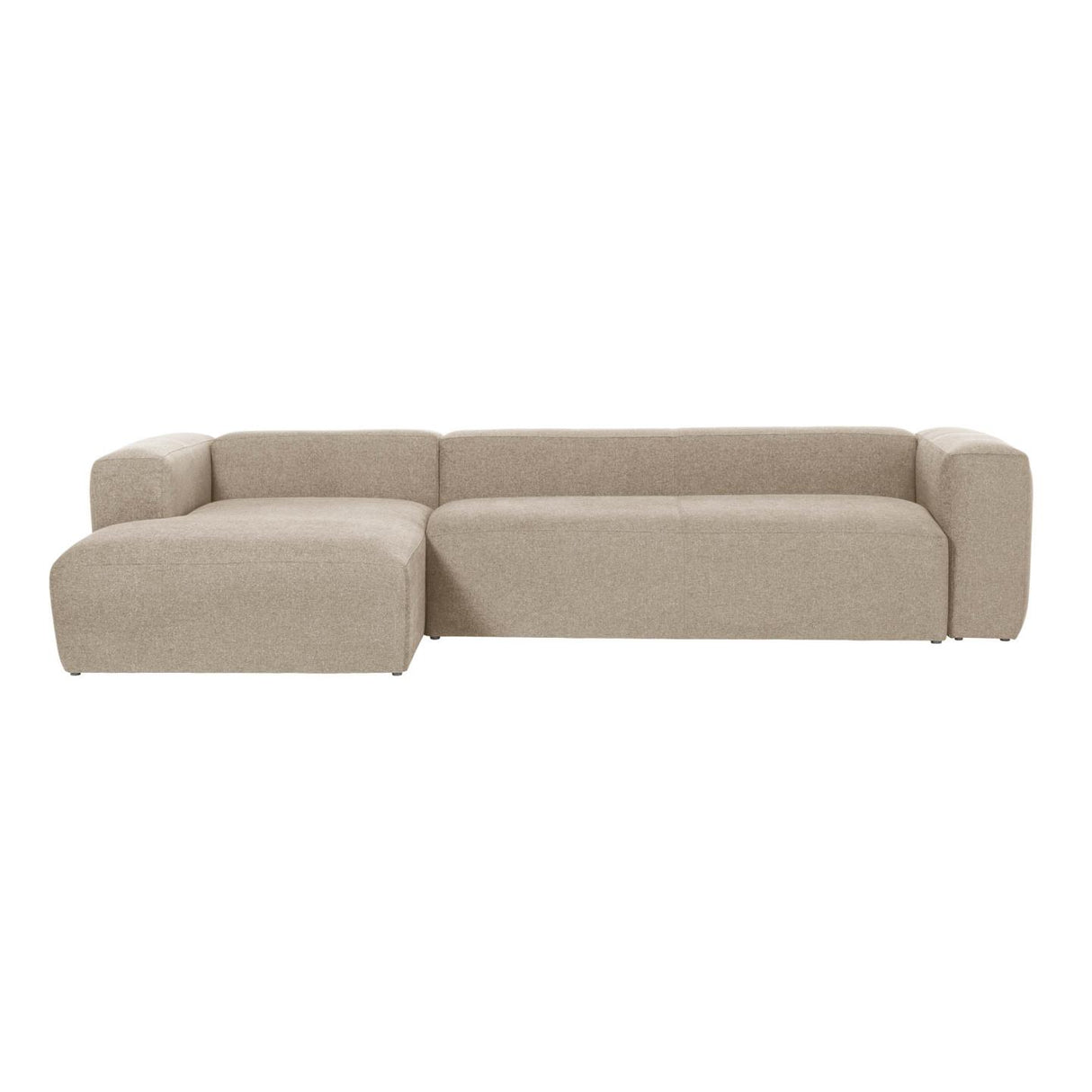 Blok 4-Sitzer Sofa mit Chaiselongue links beige 330 cm - ZEN ZONE Furniture