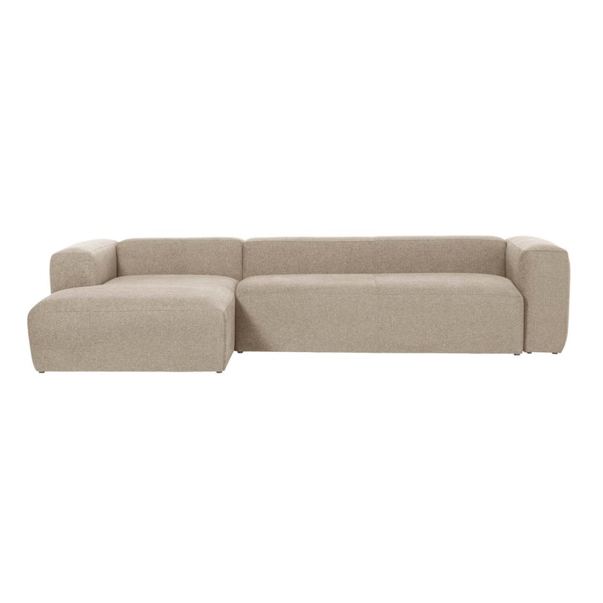 Blok 4-Sitzer Sofa mit Chaiselongue links beige 330 cm - ZEN ZONE Furniture