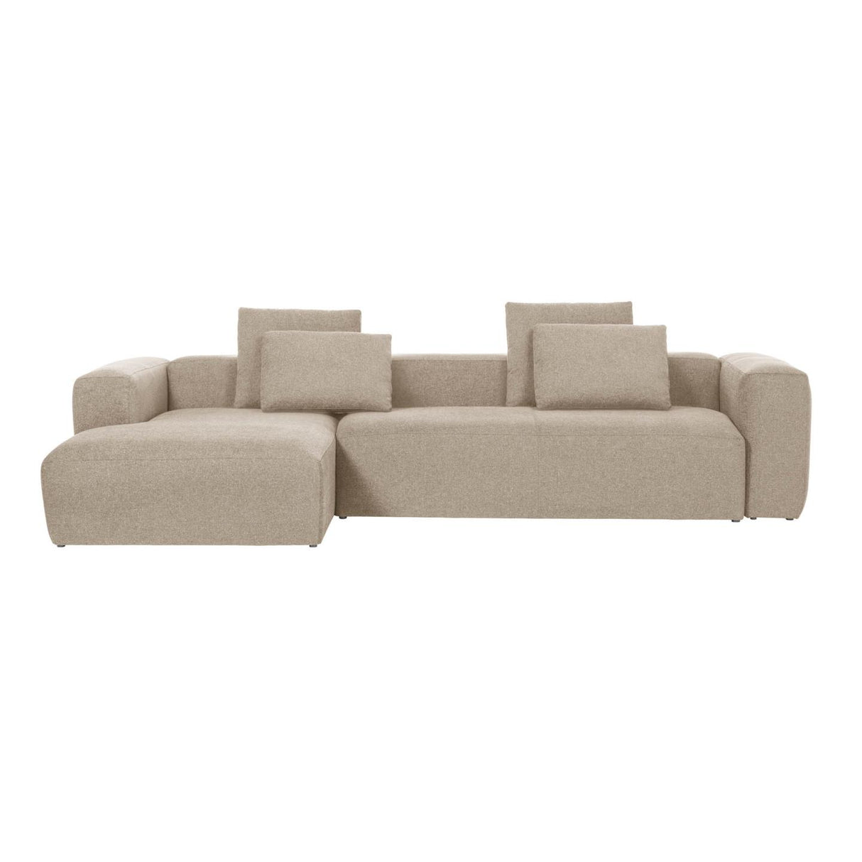 Blok 4-Sitzer Sofa mit Chaiselongue links beige 330 cm - ZEN ZONE Furniture