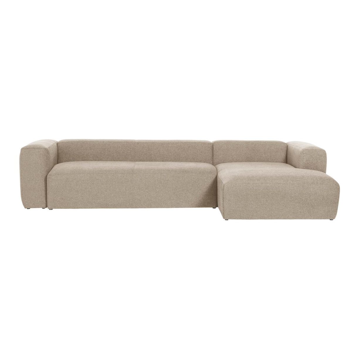 Blok 4-Sitzer Sofa mit Chaiselongue rechts beige 330 cm - ZEN ZONE Furniture