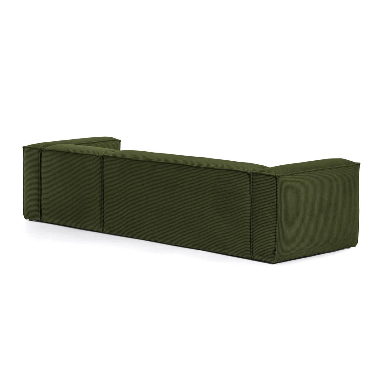 Blok 4-Sitzer-Sofa mit Chaiselongue rechts und breitem Cord grün 330cm - ZEN ZONE Furniture