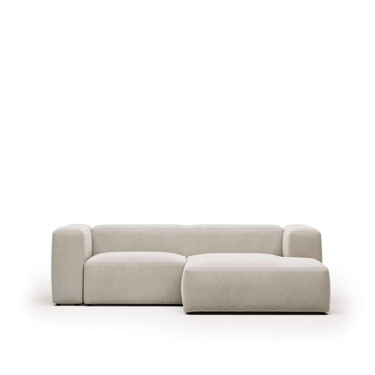 Blok 2-Sitzer Sofa mit Chaiselongue rechts beige 240 cm - ZEN ZONE Furniture