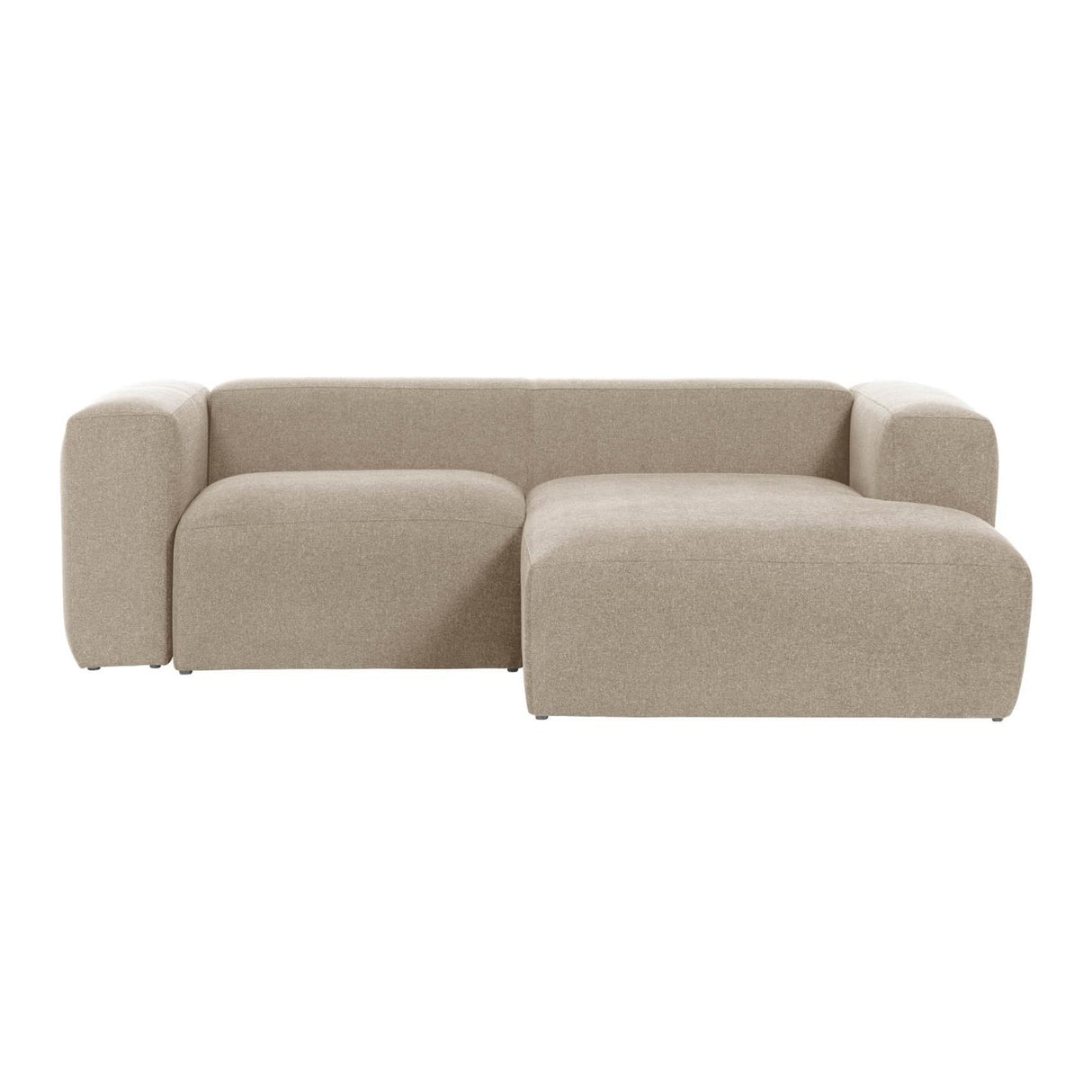 Blok 2-Sitzer Sofa mit Chaiselongue rechts beige 240 cm - ZEN ZONE Furniture