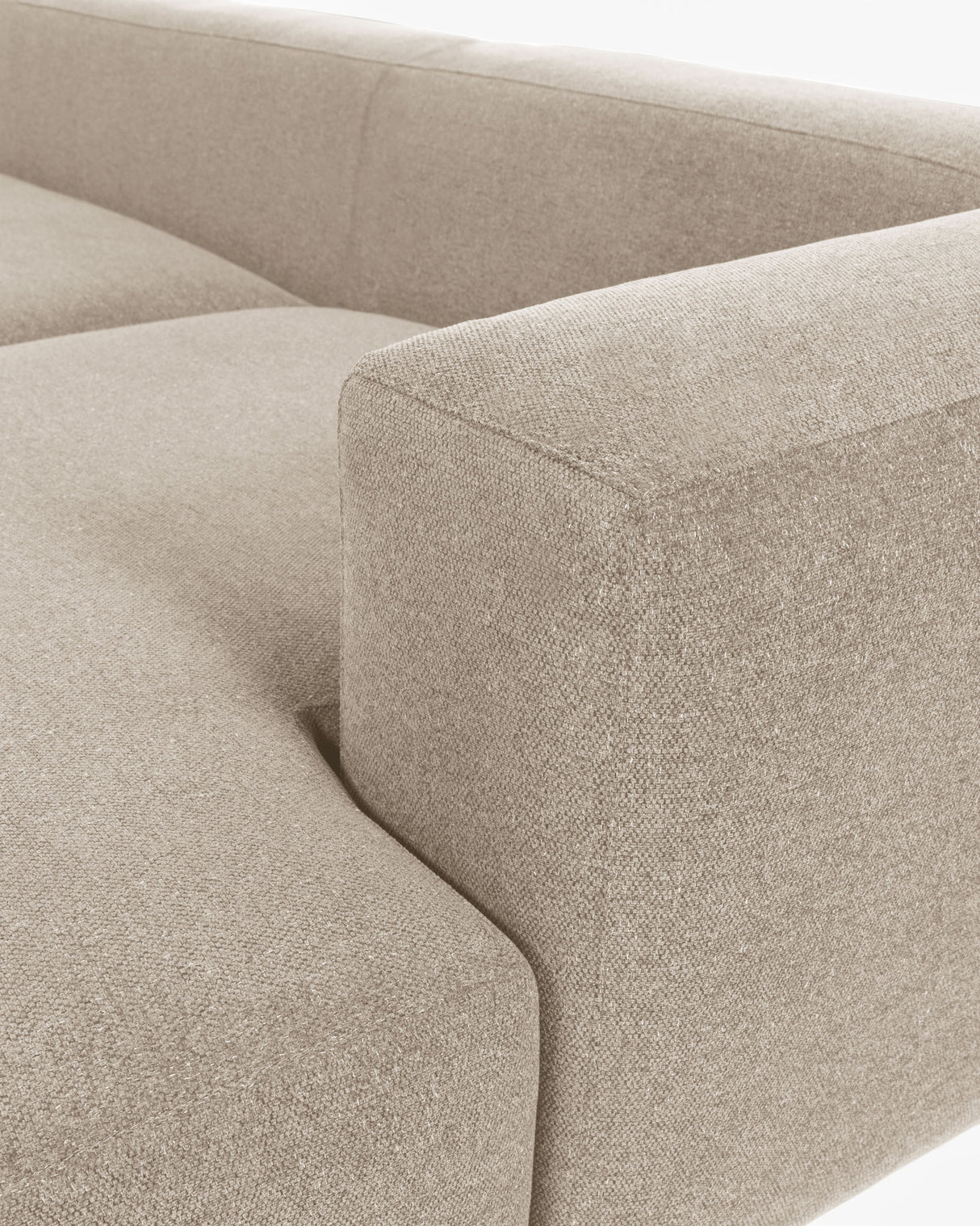 Blok 2-Sitzer Sofa mit Chaiselongue rechts beige 240 cm - ZEN ZONE Furniture