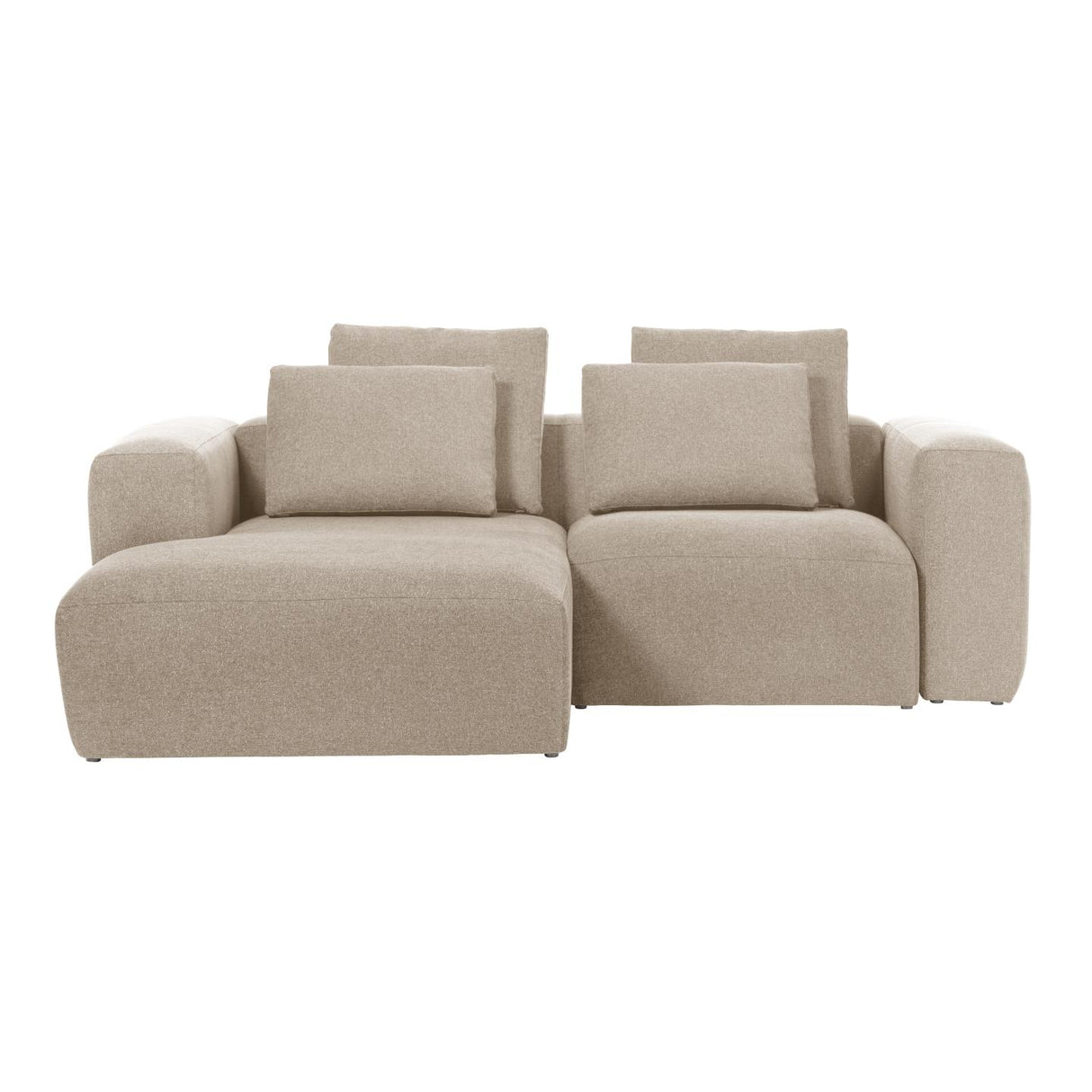 Blok 2-Sitzer Sofa mit Chaiselongue links beige 240 cm - ZEN ZONE Furniture