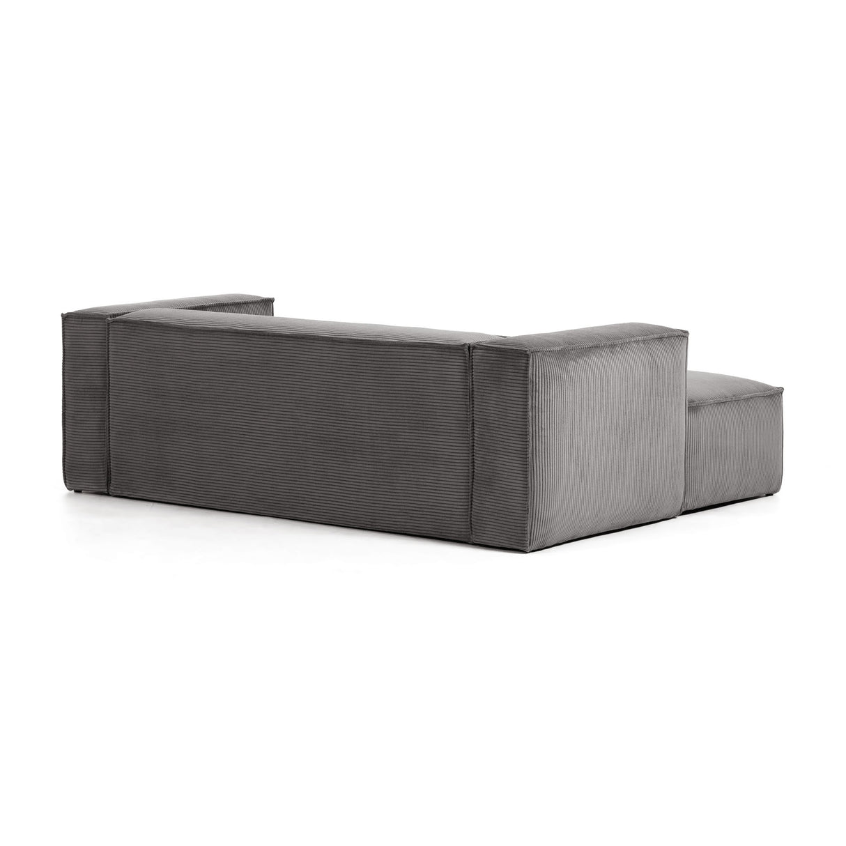 Blok 2-Sitzer-Sofa mit Chaiselongue links breiter Cord grau 240 cm - ZEN ZONE Furniture