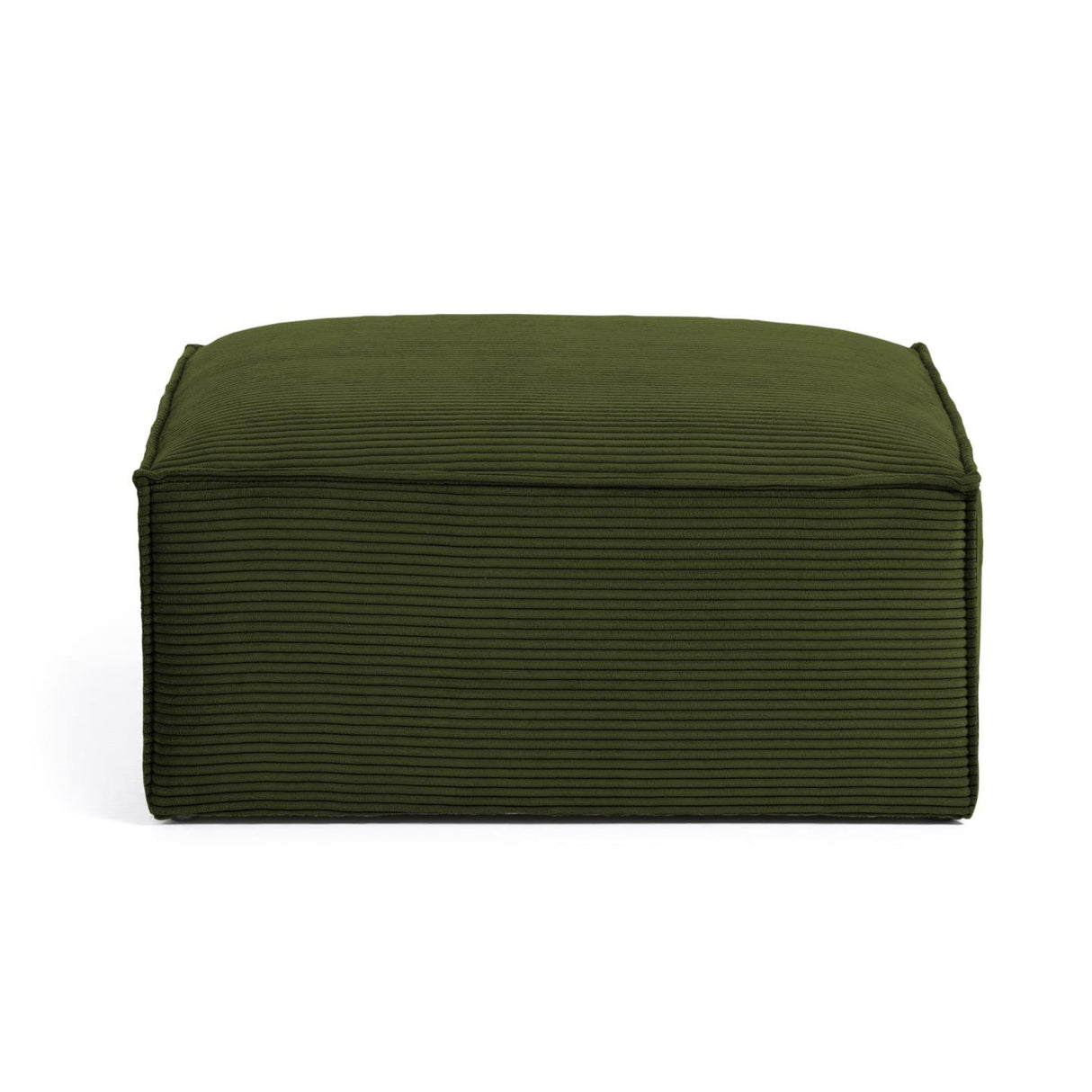 Blok Pouf breiter Cord grün 90 x 70 cm - ZEN ZONE Furniture