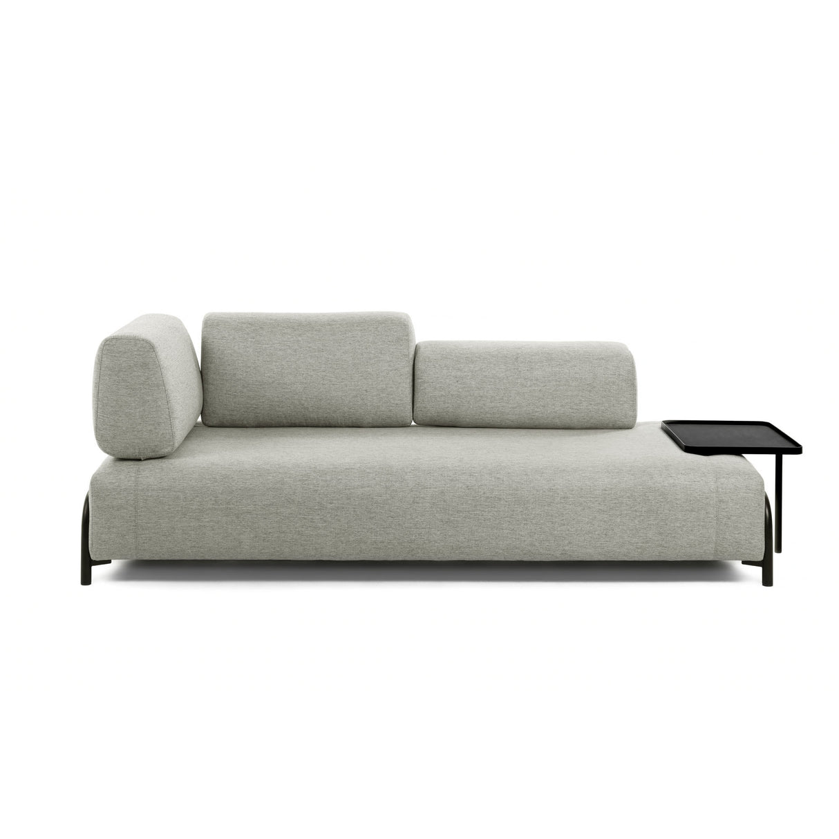 Compo 3-Sitzer Sofa beige mit großem Tablett 252 cm - ZEN ZONE Furniture