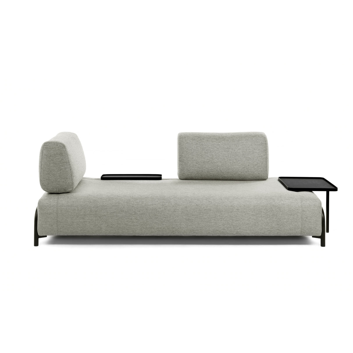 Compo 3-Sitzer Sofa beige mit großem Tablett 252 cm - ZEN ZONE Furniture