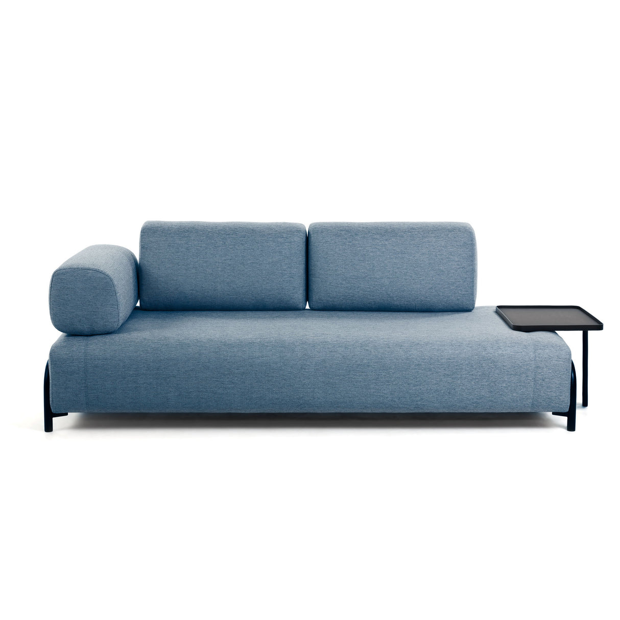 Compo 3-Sitzer Sofa blau mit großem Tablett 252 cm - ZEN ZONE Furniture