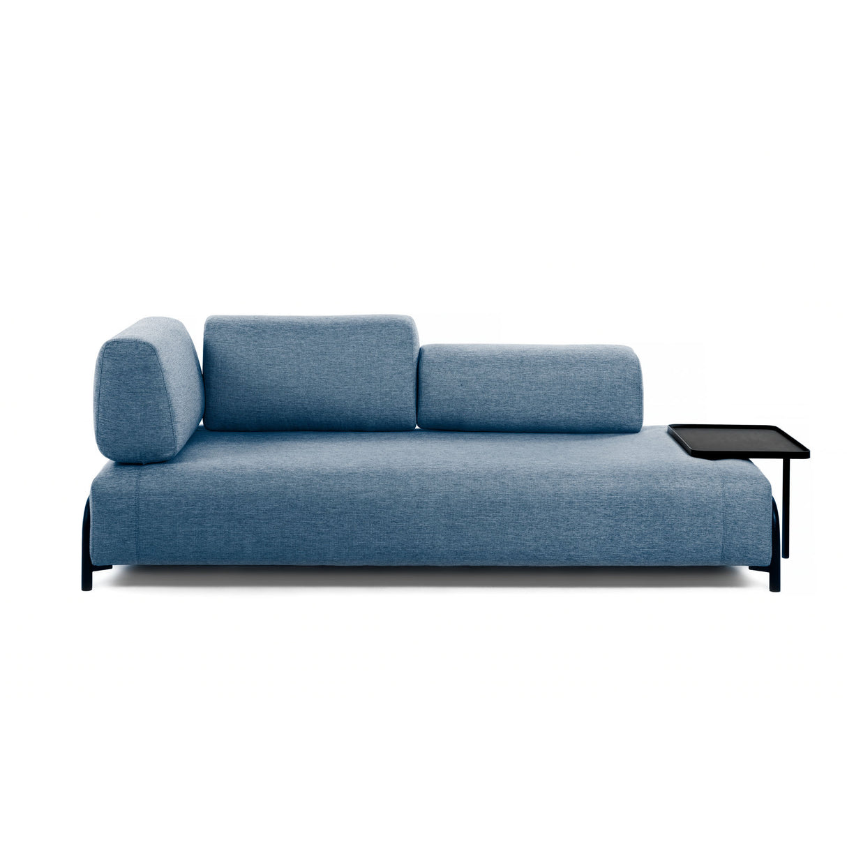 Compo 3-Sitzer Sofa blau mit großem Tablett 252 cm - ZEN ZONE Furniture