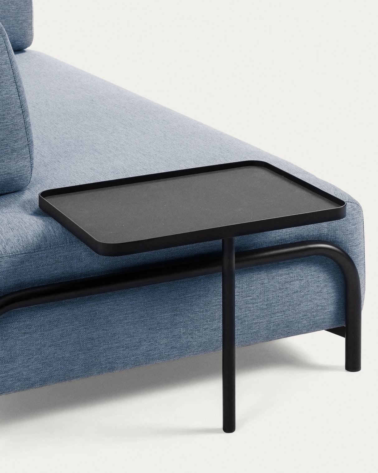 Compo 3-Sitzer Sofa blau mit großem Tablett 252 cm - ZEN ZONE Furniture