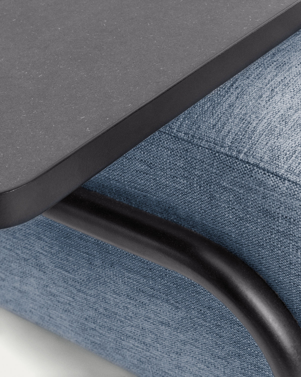 Compo 3-Sitzer Sofa blau mit großem Tablett 252 cm - ZEN ZONE Furniture