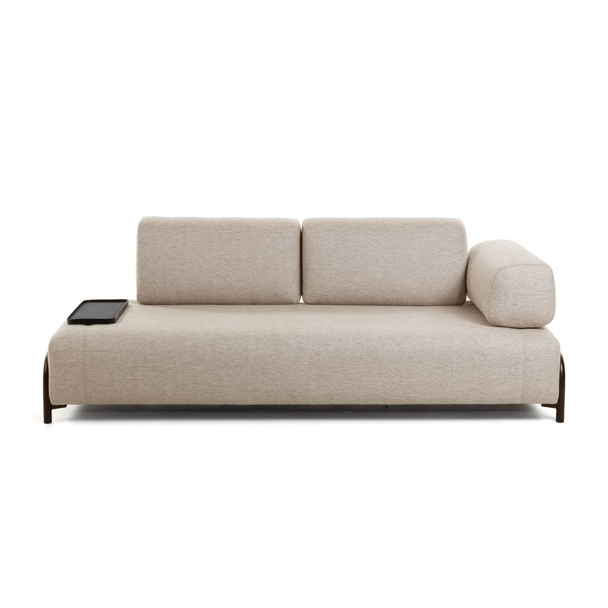 Compo 3-Sitzer Sofa beige mit kleinem Tablett 232 cm - ZEN ZONE Furniture