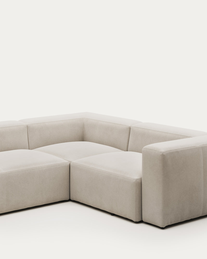 Blok 4-Sitzer-Ecksofa beige 320 x 230 cm / 230 x 320 cm - ZEN ZONE Furniture