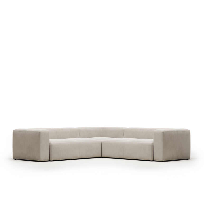 Blok 4-Sitzer Ecksofa beige 290 x 290 cm - ZEN ZONE Furniture