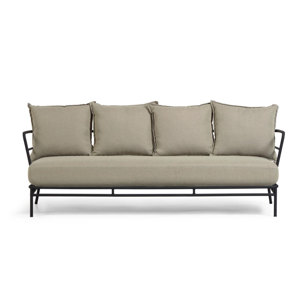 Mareluz 3-Sitzersofa aus schwarzem Stahl 197 cm - ZEN ZONE Furniture