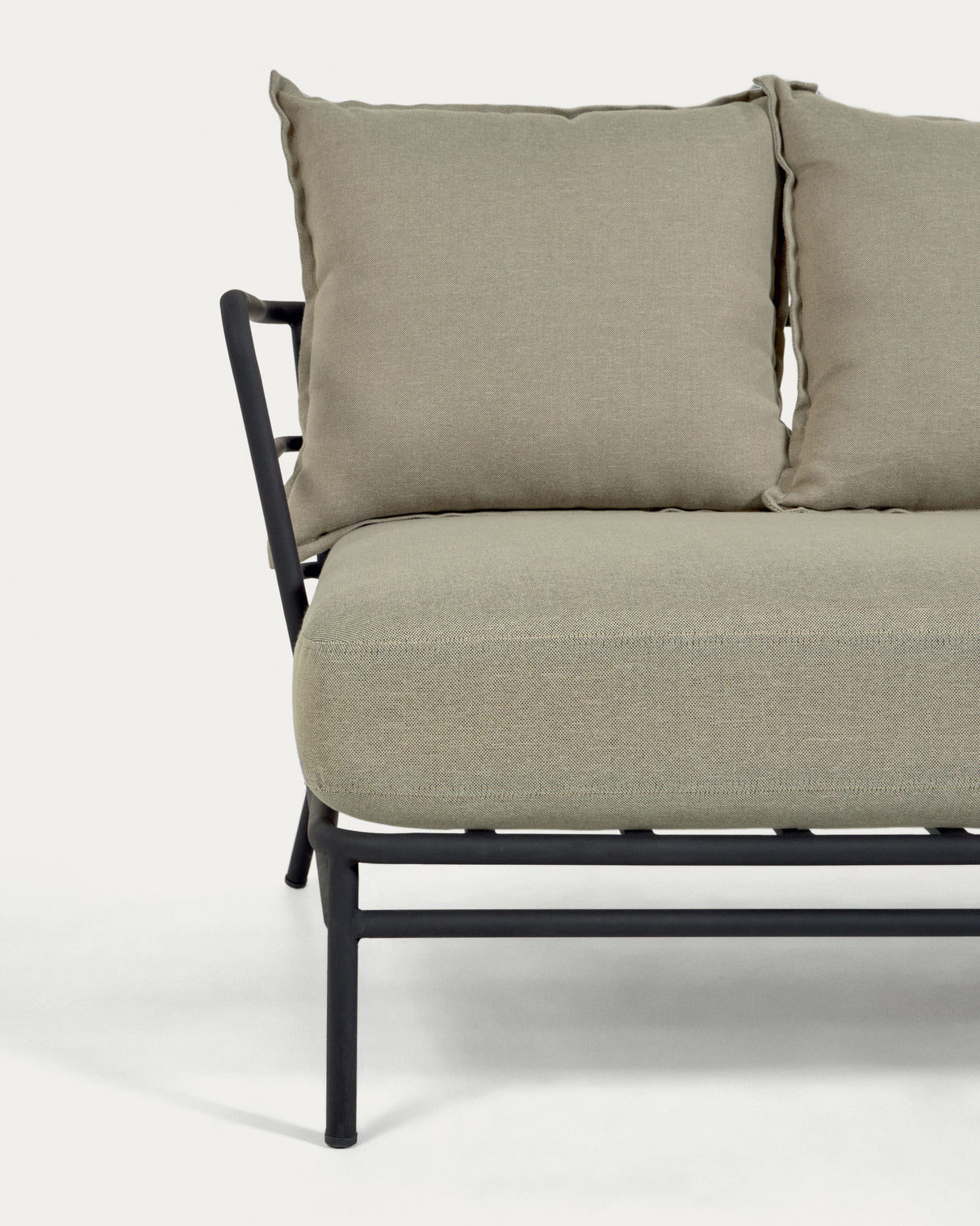 Mareluz 3-Sitzersofa aus schwarzem Stahl 197 cm - ZEN ZONE Furniture