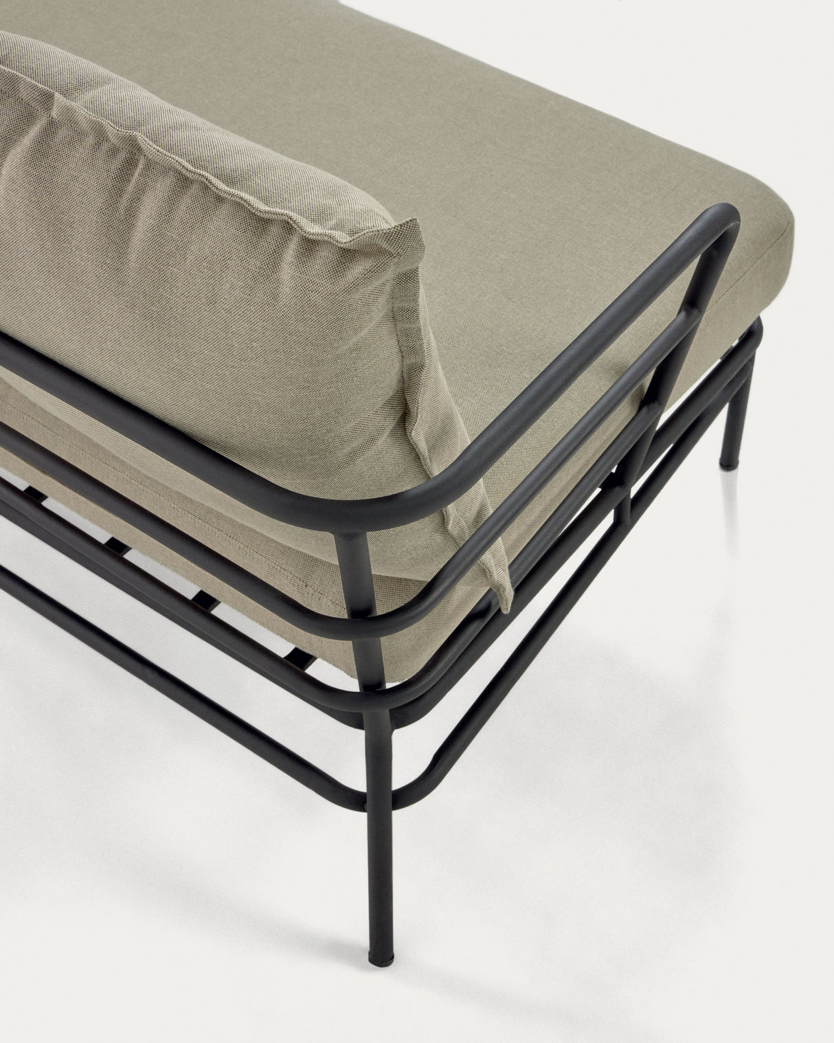 Mareluz 3-Sitzersofa aus schwarzem Stahl 197 cm - ZEN ZONE Furniture