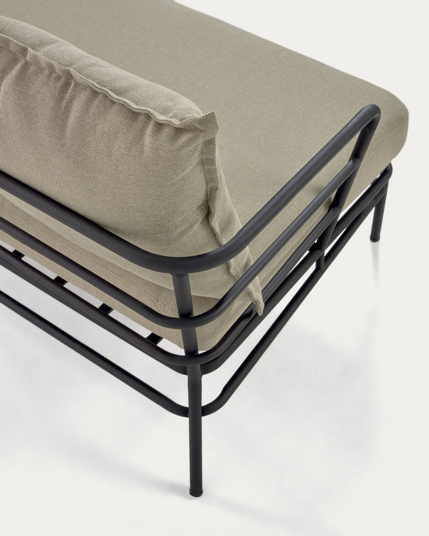 Mareluz 3-Sitzersofa aus schwarzem Stahl 197 cm - ZEN ZONE Furniture