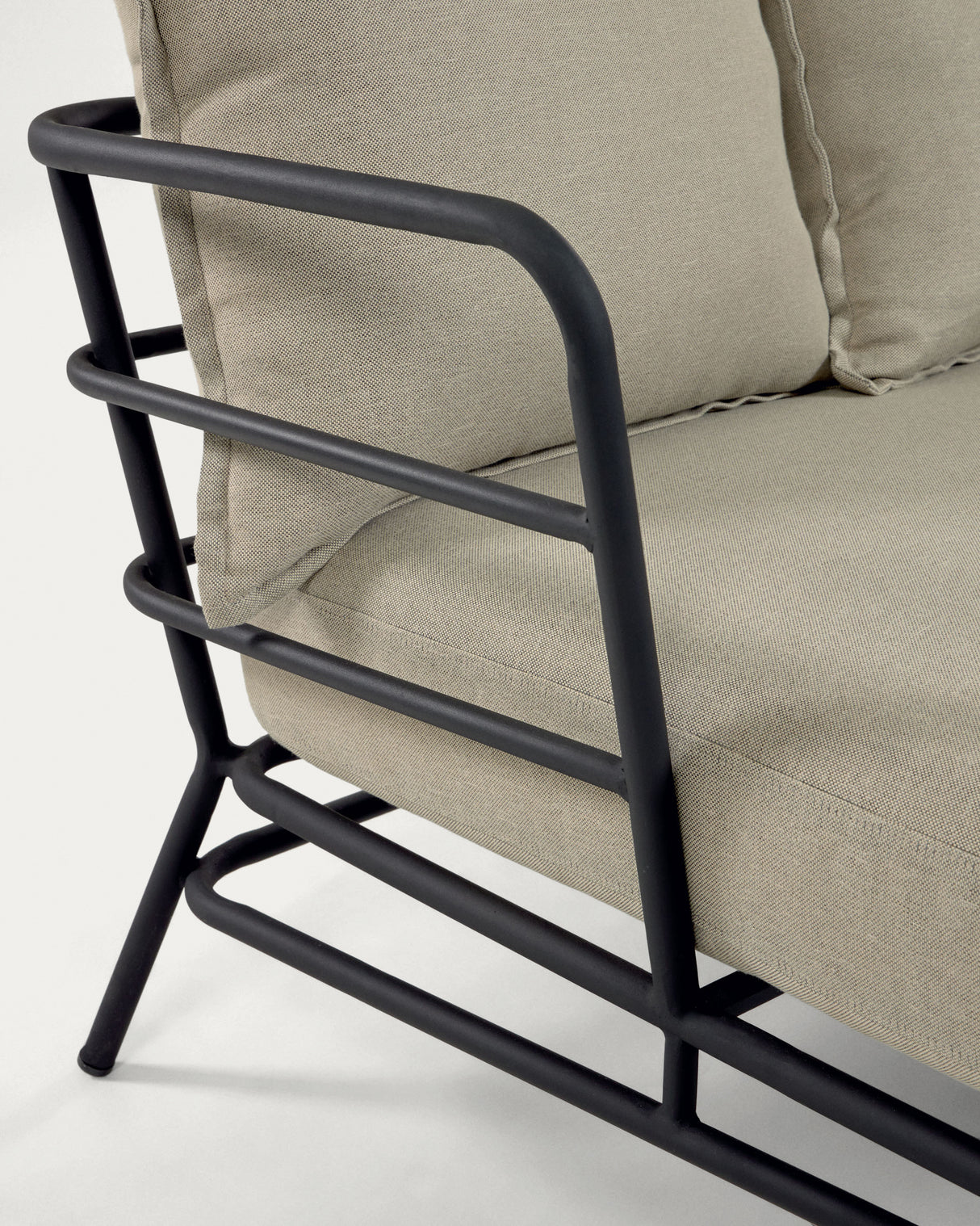 Mareluz 3-Sitzersofa aus schwarzem Stahl 197 cm - ZEN ZONE Furniture