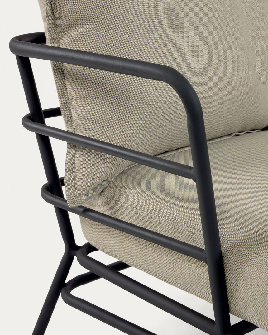 Mareluz Sessel aus schwarzem Stahl - ZEN ZONE Furniture
