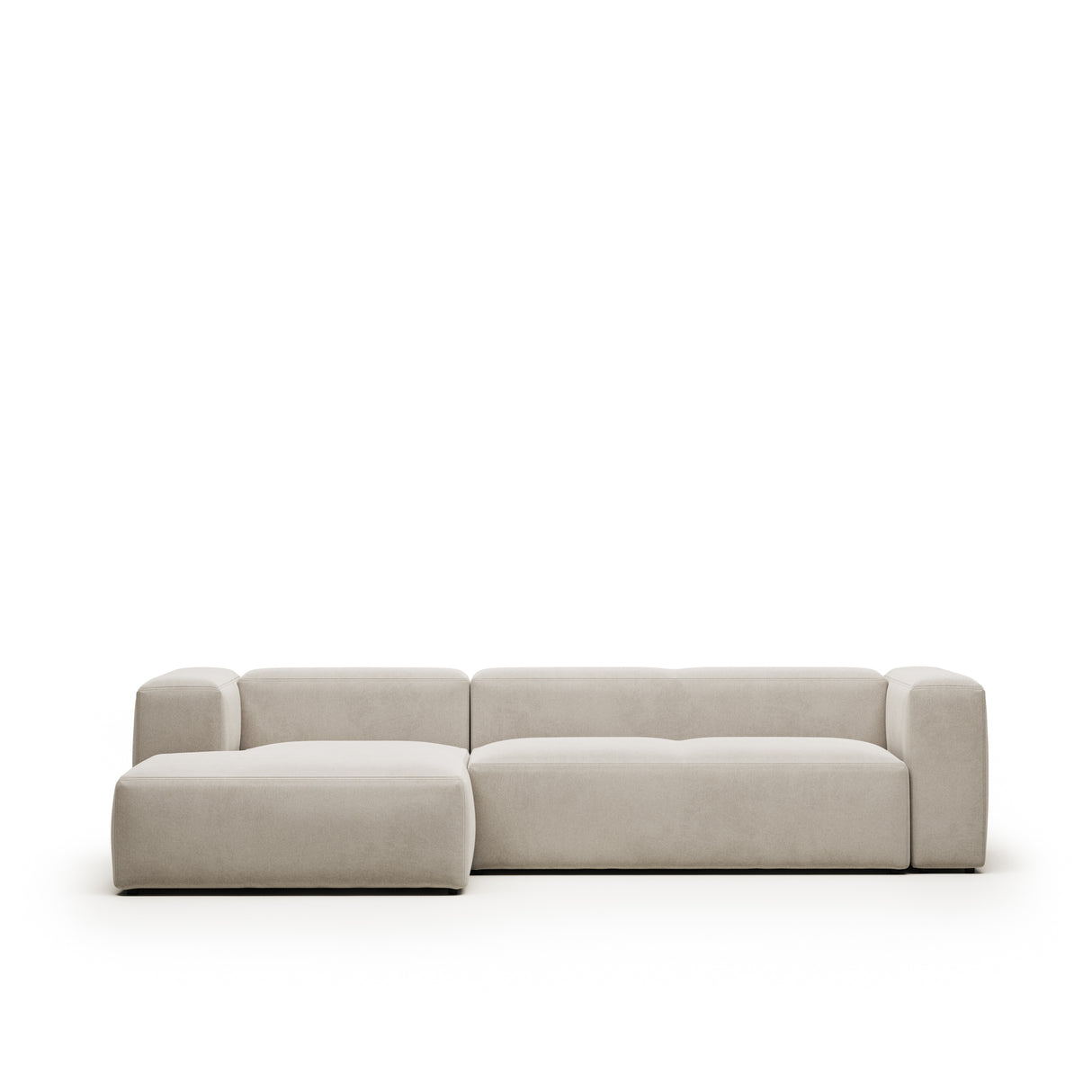 Blok 3-Sitzer Sofa mit Chaiselongue links in beige 300 cm - ZEN ZONE Furniture