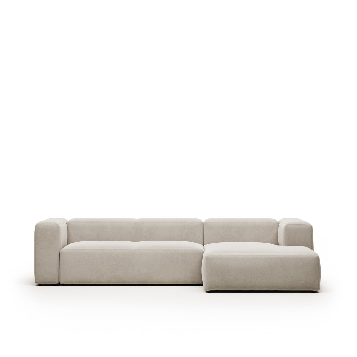 Blok 3-Sitzer Sofa mit Chaiselongue rechts in beige 300 cm - ZEN ZONE Furniture