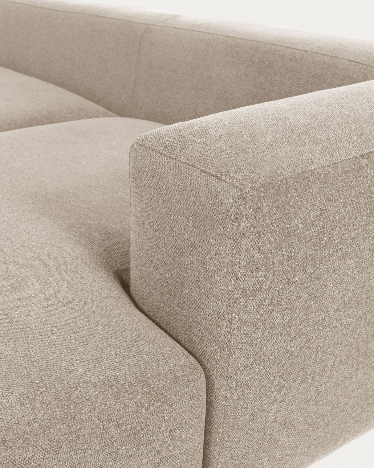 Blok 3-Sitzer Sofa mit Chaiselongue rechts in beige 300 cm - ZEN ZONE Furniture