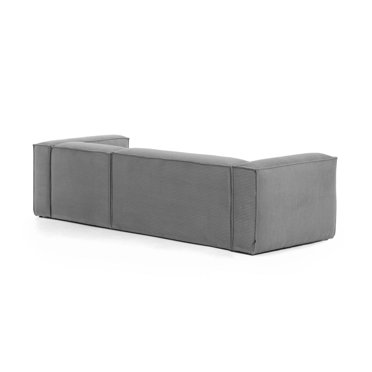 Blok 3-Sitzer-Sofa mit Chaiselongue rechts breiter Cord grau 300 cm - ZEN ZONE