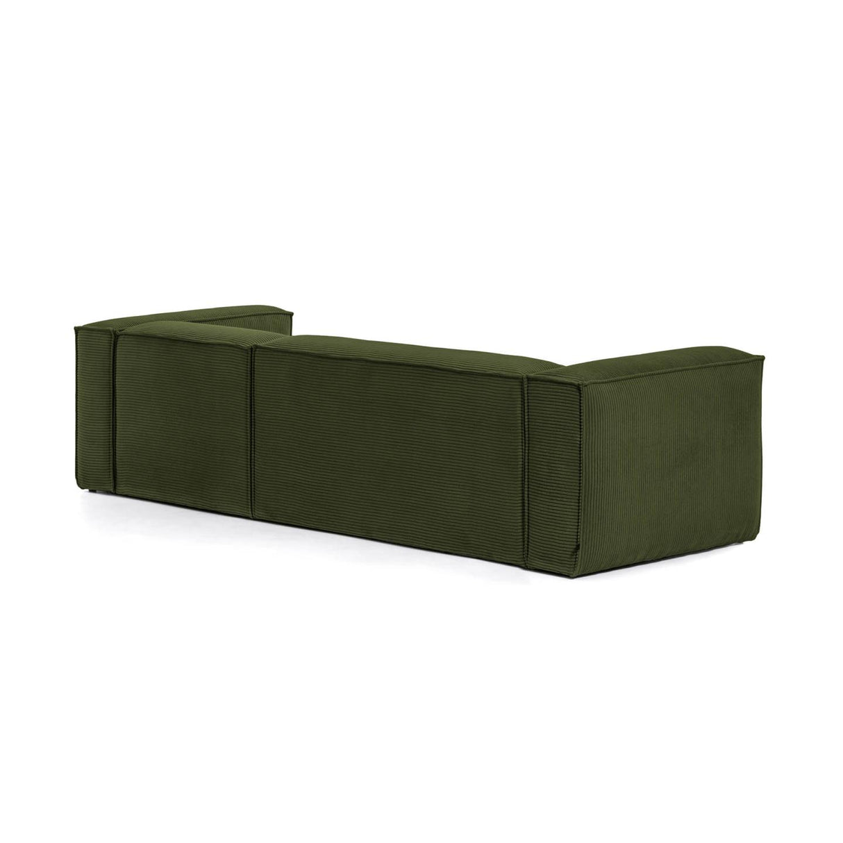 Blok 3-Sitzer-Sofa mit Chaiselongue rechts breiter Cord grün 300 cm - ZEN ZONE Furniture
