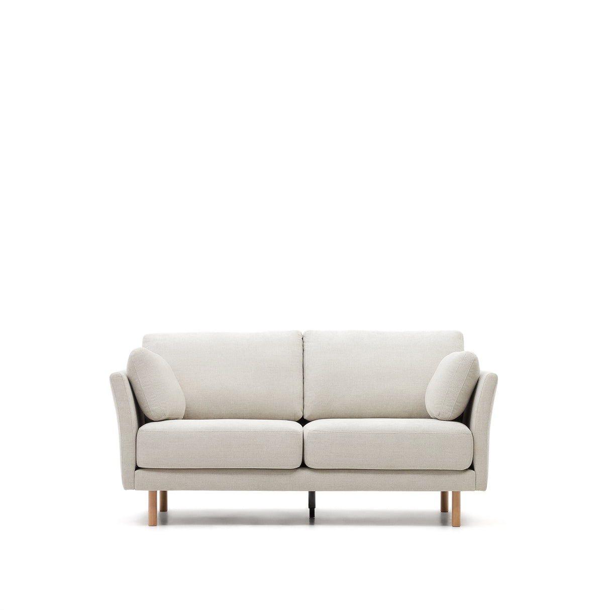 Gilma 2-Sitzer-Sofa aus Chenille in Perle und Beine mit natürlichem Finish 170 cm - ZEN ZONE Furniture