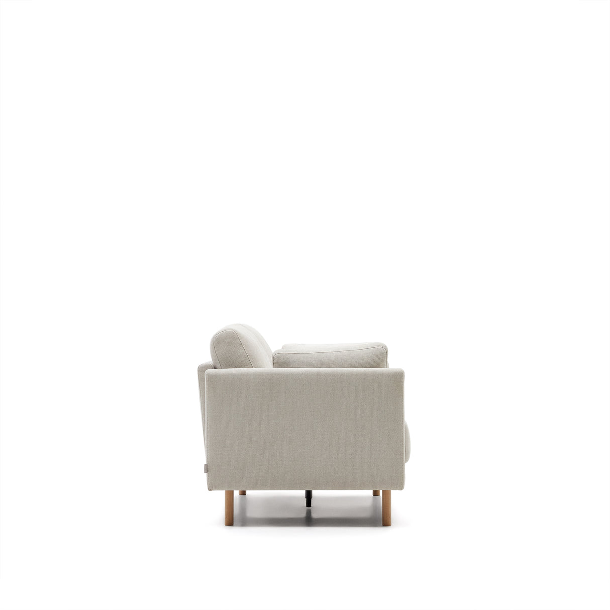 Gilma 2-Sitzer-Sofa aus Chenille in Perle und Beine mit natürlichem Finish 170 cm - ZEN ZONE Furniture