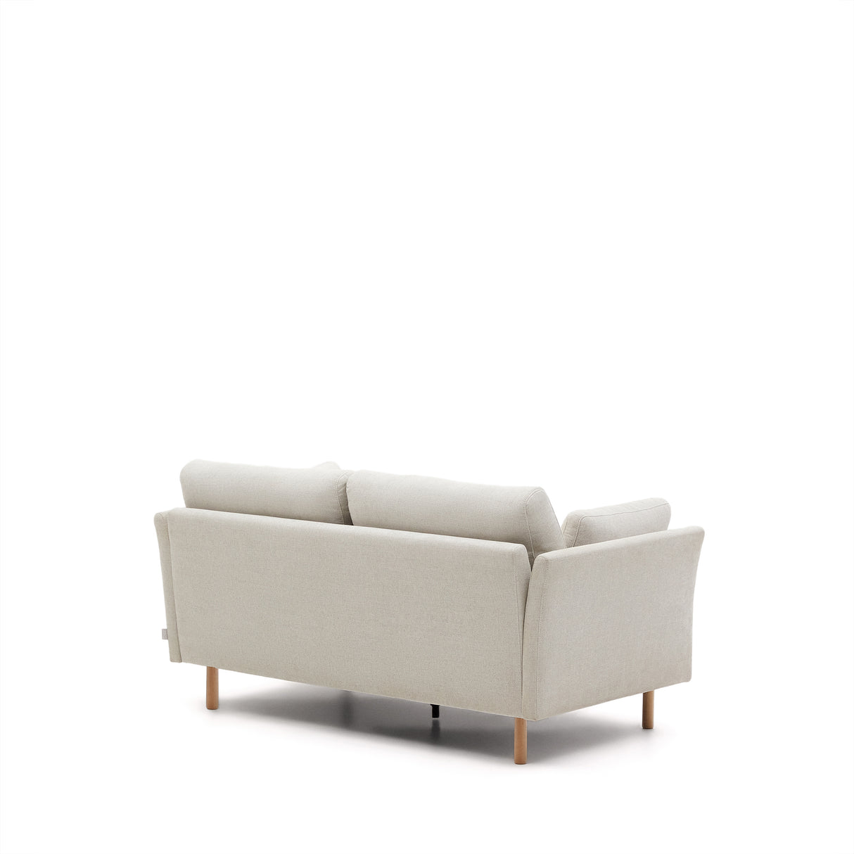 Gilma 2-Sitzer-Sofa aus Chenille in Perle und Beine mit natürlichem Finish 170 cm - ZEN ZONE Furniture