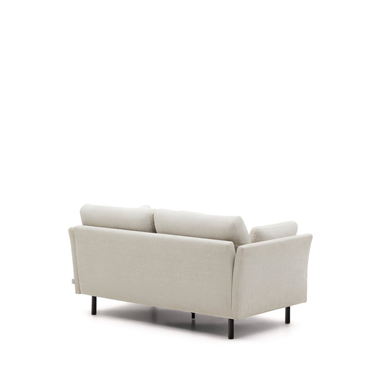 Gilma 2-Sitzer-Sofa aus Chenille in Perle und Beine mit schwarzem Finish 170 cm - ZEN ZONE Furniture