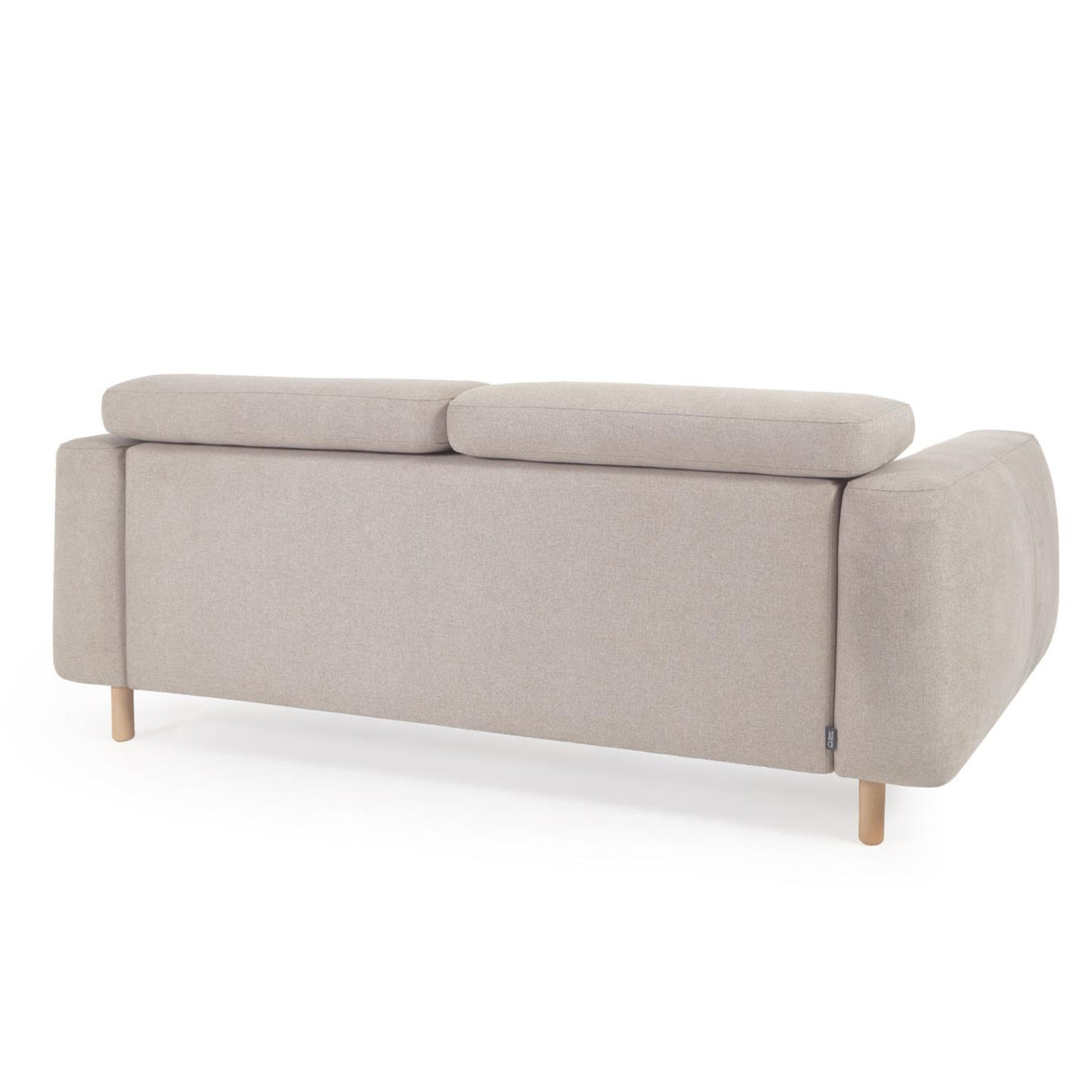 Singa 3-Sitzer Sofa mit verstellbarer Kopfstütze und ausziehbarem Sitz beige 215 cm FSC Mix Credit - ZEN ZONE Furniture