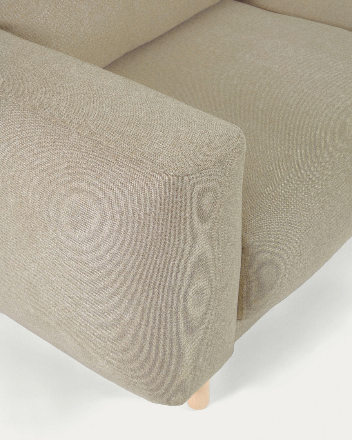 Singa 3-Sitzer Sofa mit verstellbarer Kopfstütze und ausziehbarem Sitz beige 215 cm FSC Mix Credit - ZEN ZONE Furniture