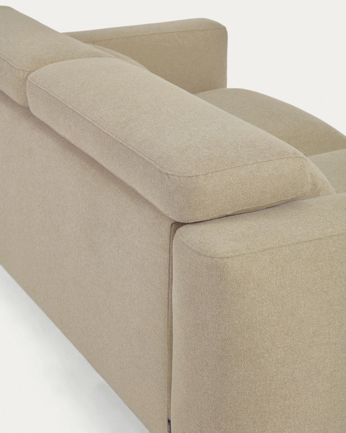 Singa 3-Sitzer Sofa mit verstellbarer Kopfstütze und ausziehbarem Sitz beige 215 cm FSC Mix Credit - ZEN ZONE Furniture