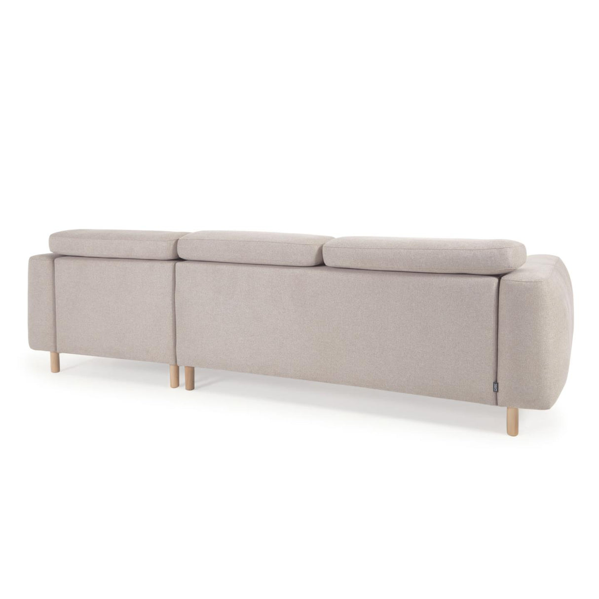 Singa 3-Sitzer Sofa mit Chaiselongue rechts, verstellbarer Kopfstütze und ausziehbarem Sitz beige 296 cm FSC Mix Credit - ZEN ZONE Furniture